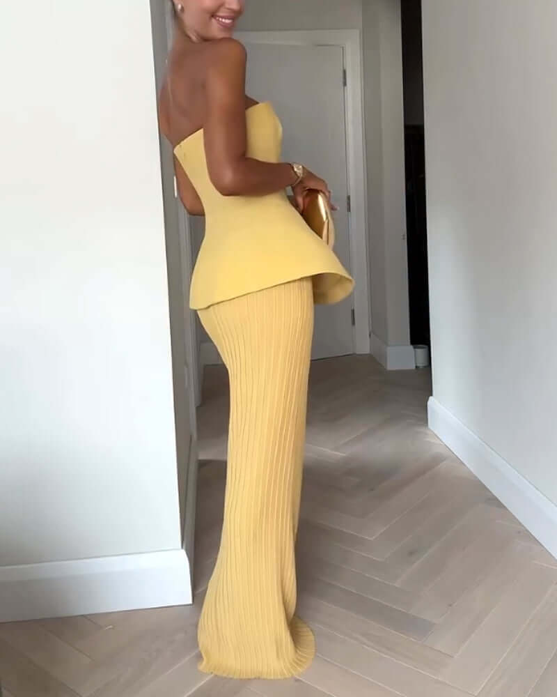 Luna – Suknia wieczorowa bez ramiączek