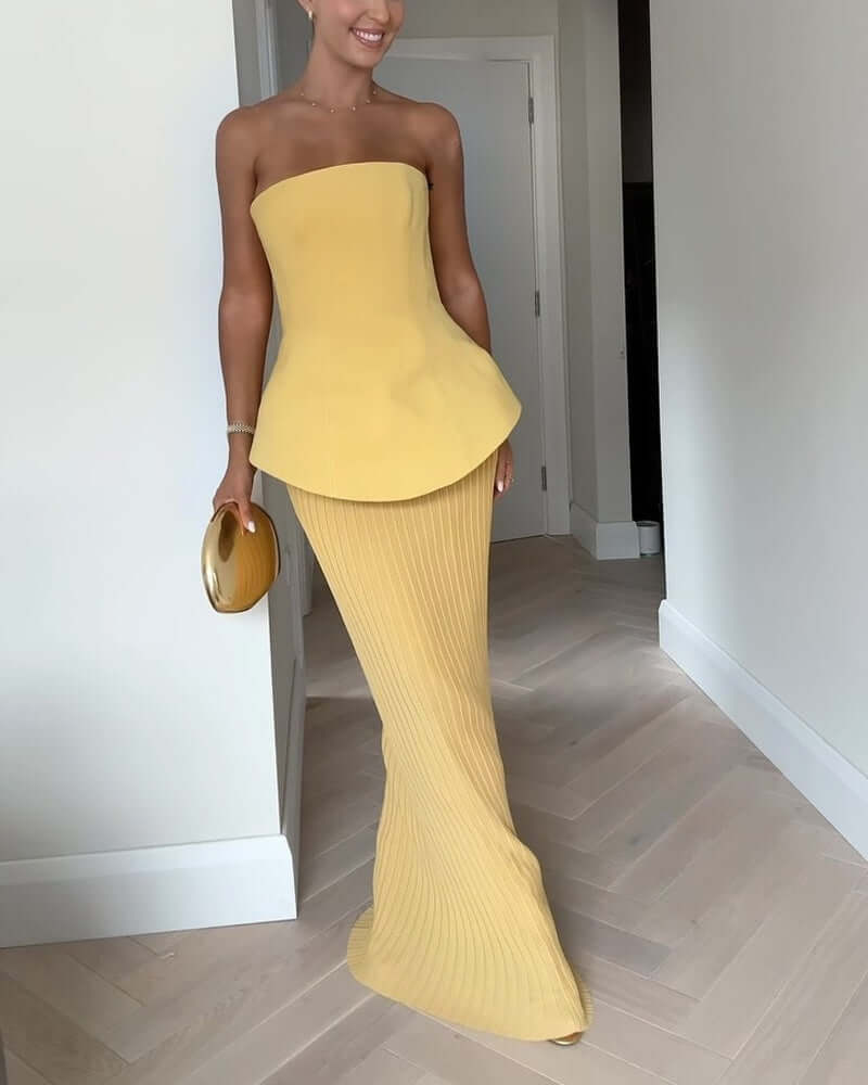 Luna – Suknia wieczorowa bez ramiączek