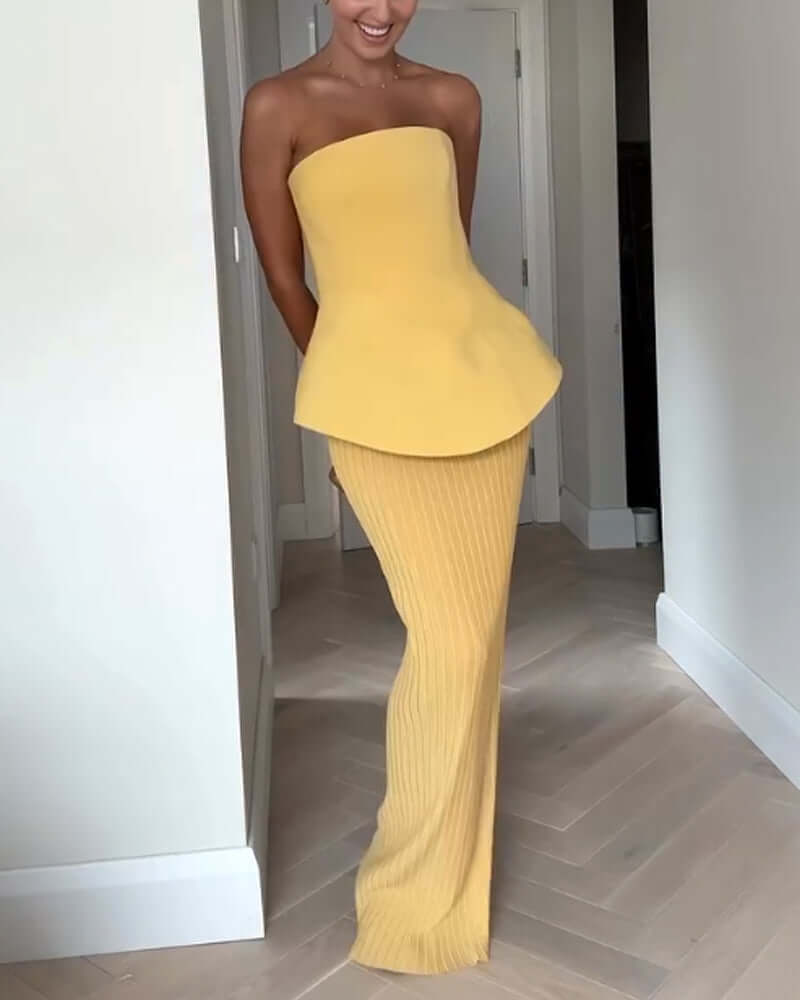 Luna – Suknia wieczorowa bez ramiączek