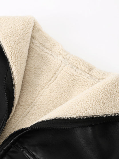 Eliza – Shearling-Trim Oversized Winter Coat for Women