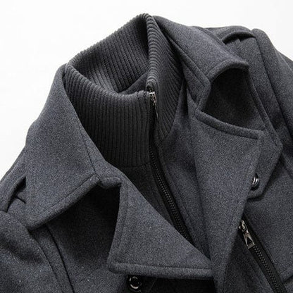 Damien – Double-Layer Wool-Blend Winter Coat for Men