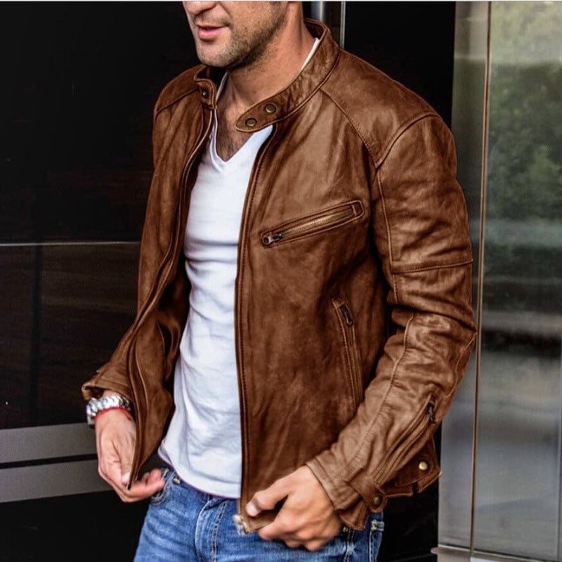 Zed – Skórzana kurtka biker