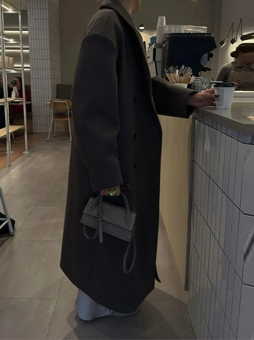 Sylwia – Płaszcz damski zimowy oversize dwurzędowy