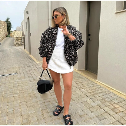 Vanessa – Kurtka w panterkę oversize
