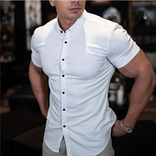 Marco – Sleek Slim Fit Short Sleeve Shirt for Men