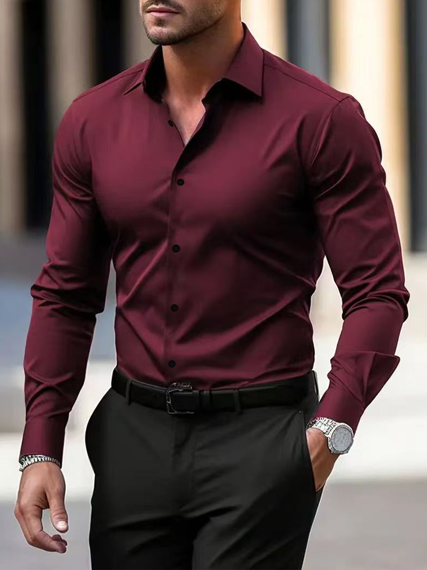 Felix – Slim-Fit Stretch Dress Shirt