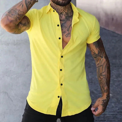 Marco – Sleek Slim Fit Short Sleeve Shirt for Men
