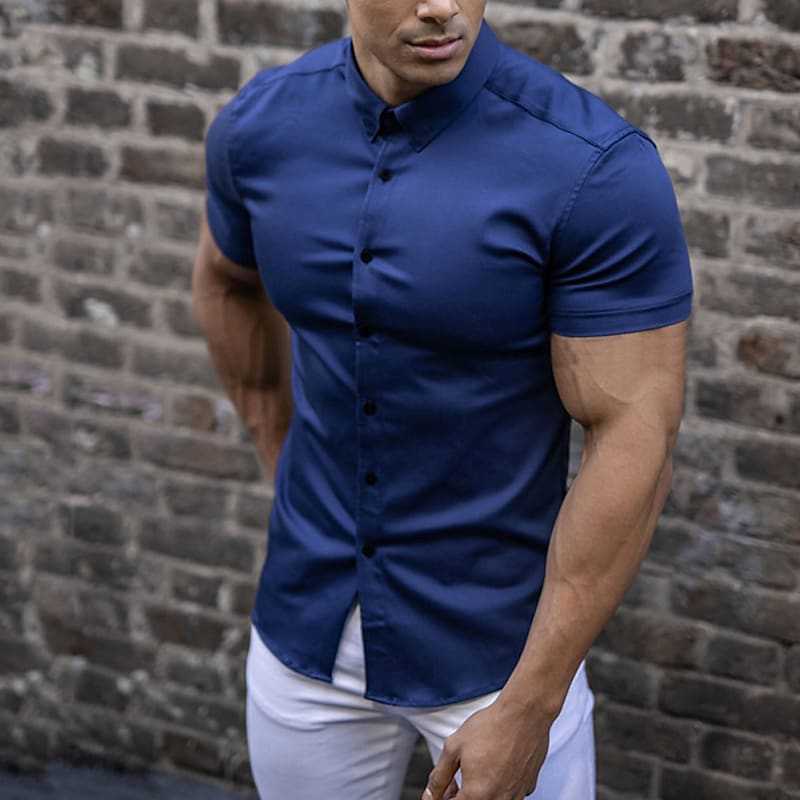 Marco – Sleek Slim Fit Short Sleeve Shirt for Men