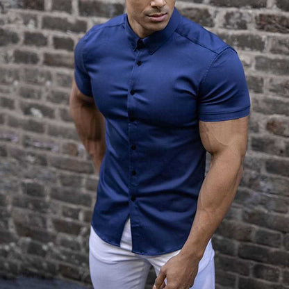 Marco – Sleek Slim Fit Short Sleeve Shirt for Men