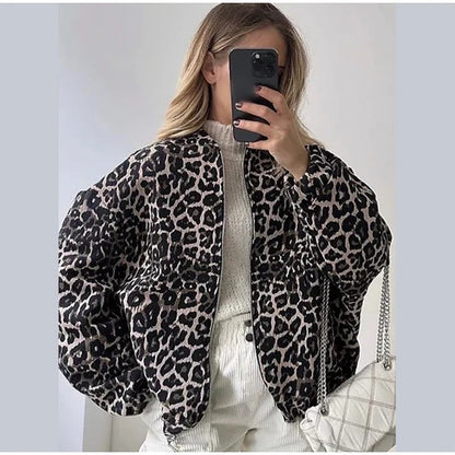 Vanessa – Kurtka w panterkę oversize