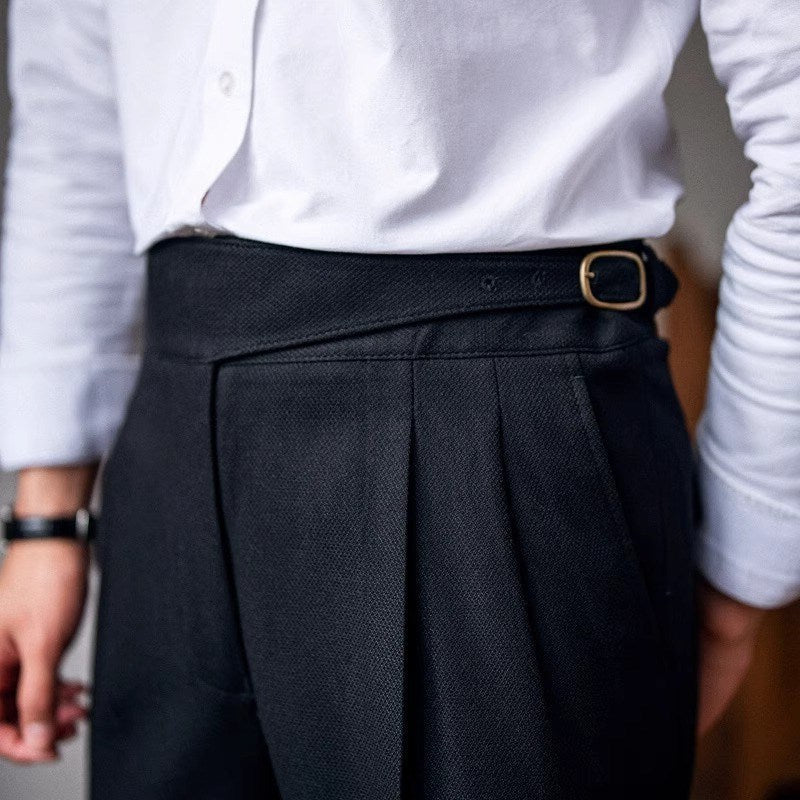 Paul – Men’s Pleated Tailored Trousers