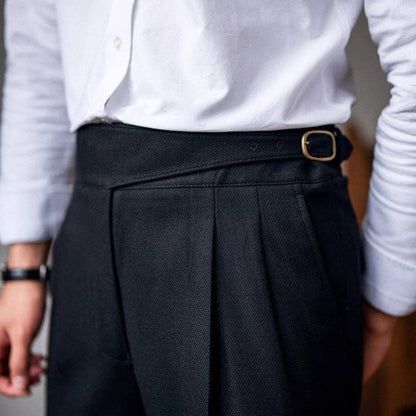 Paul – Men’s Pleated Tailored Trousers