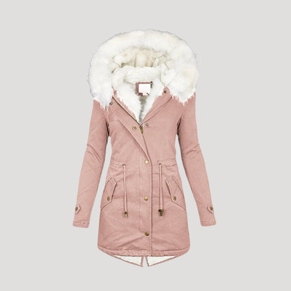 Marta – Hooded Belted Winter Parka Womens