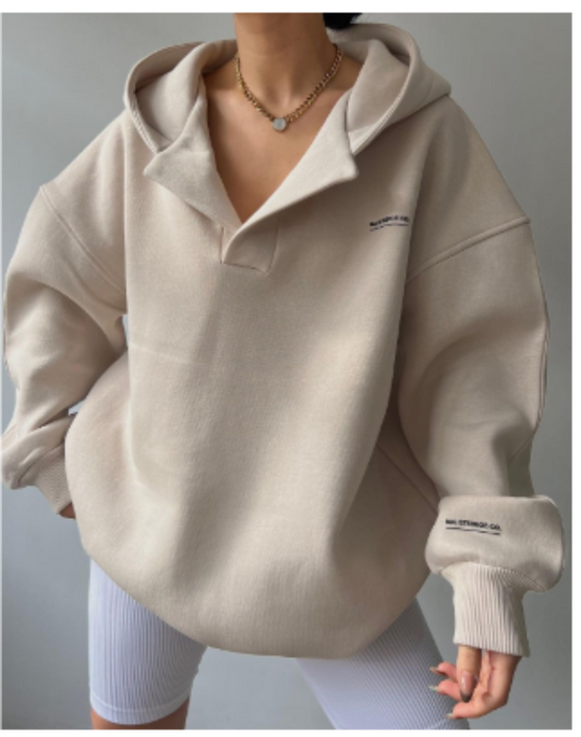 Mila - Bluza damska oversize z kapturem
