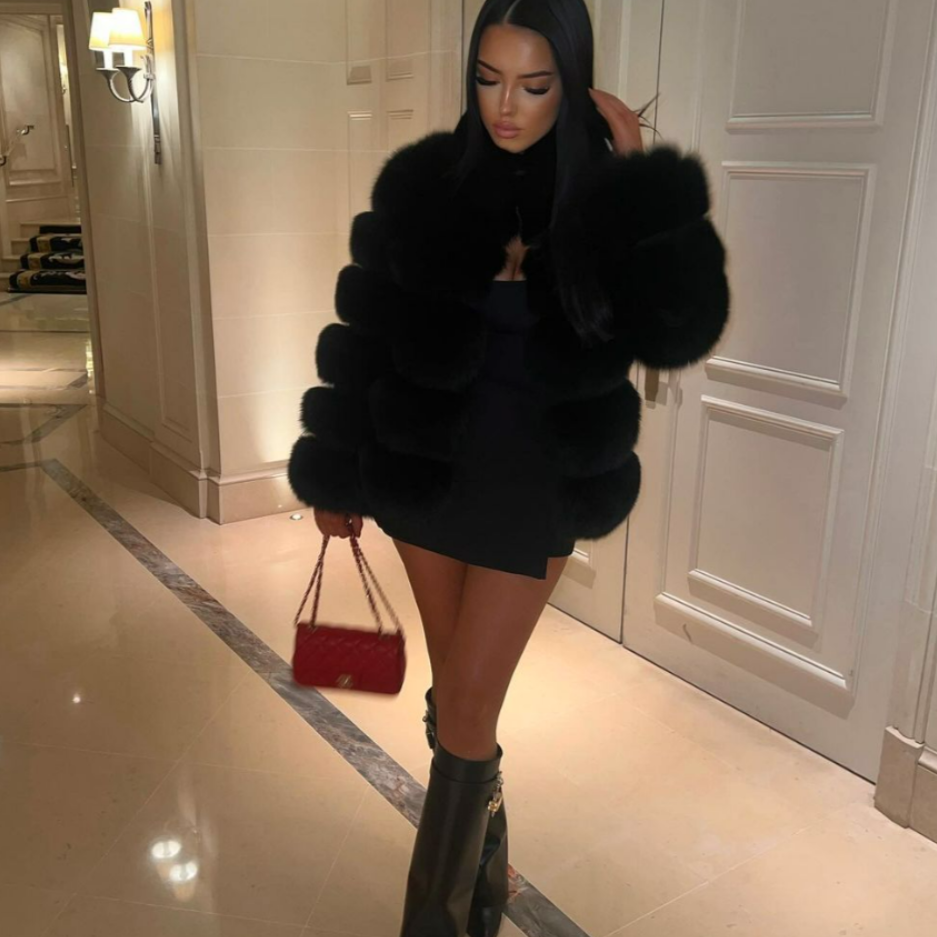 Sienna – Luxe Layered Faux Fur Evening Jacket for Women