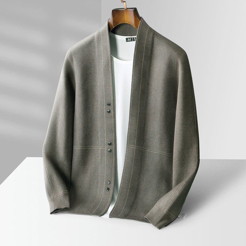Sergio – Knit-Look Open Front Cardigan for Men