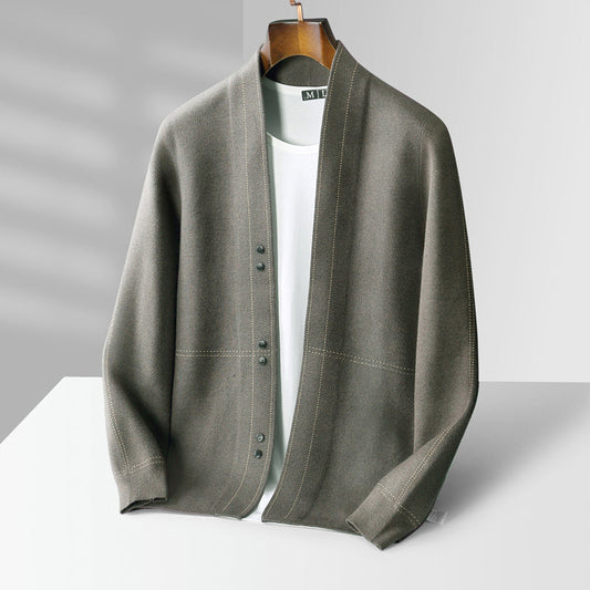 Sergio – Knit-Look Open Front Cardigan for Men