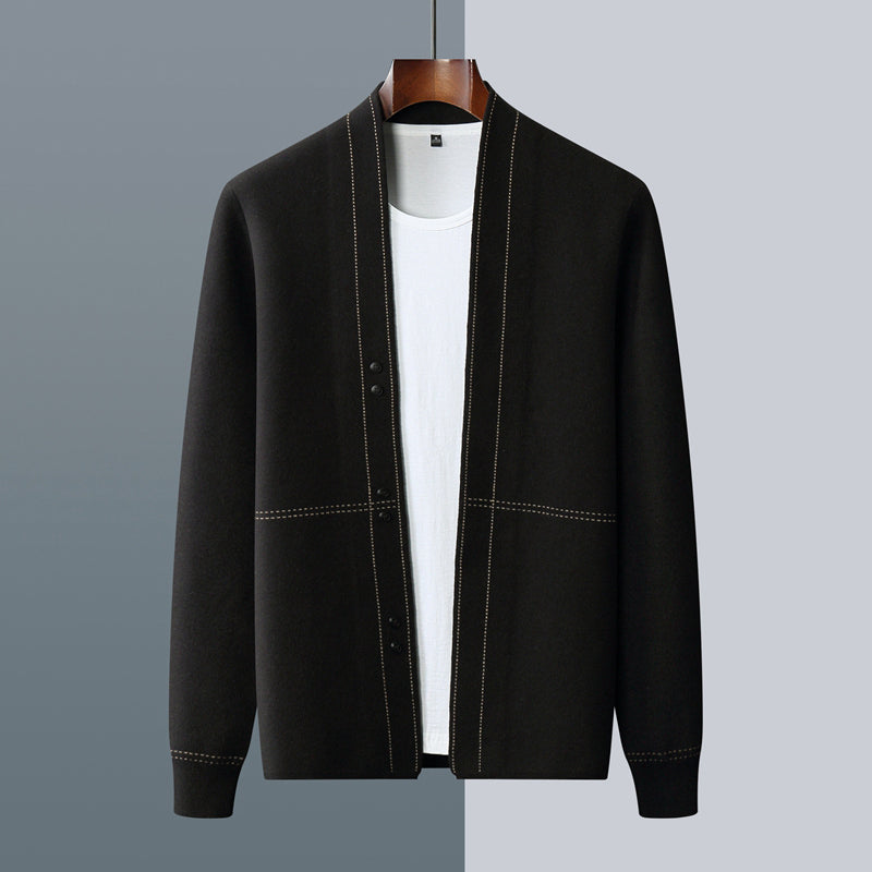 Sergio – Knit-Look Open Front Cardigan for Men