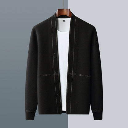 Sergio – Knit-Look Open Front Cardigan for Men