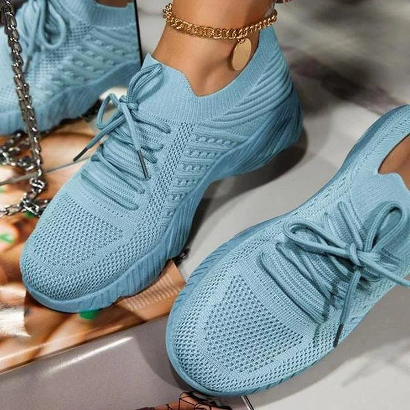 Raya – Czerwone sportowe buty damskie o oddychającej strukturze