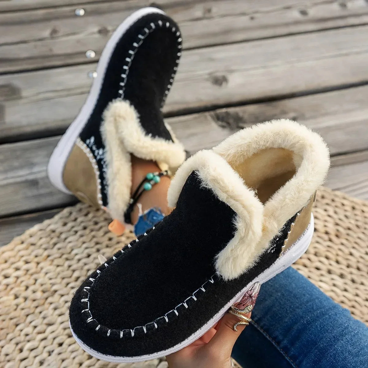 Mira – Ocieplane buty domowe