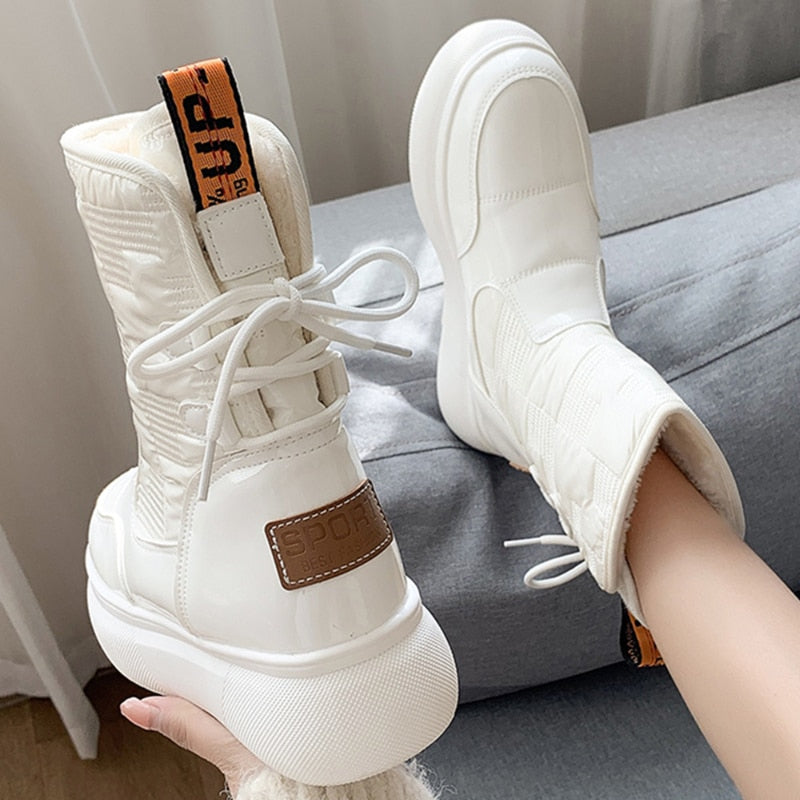 Oliwia – Ocieplane buty sportowe z wysoką cholewką damskie