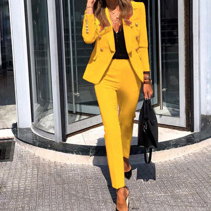 Agnieszka – Damski garnitur elegancki slim fit ze spodniami i marynarką