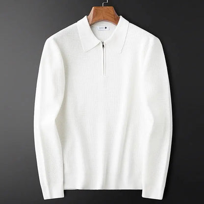 Oliver – Textured Zip-Neck Knit Polo