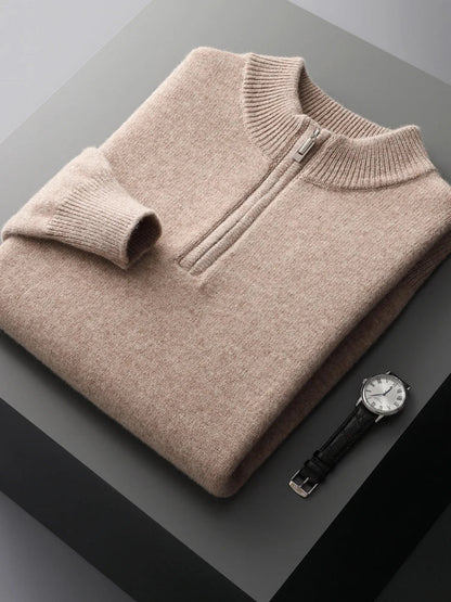 Mateo – Refined Half-Zip Knit Jumper for Men