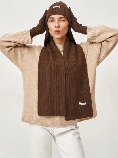 Aitana – Knitted Winter Accessories Set Women
