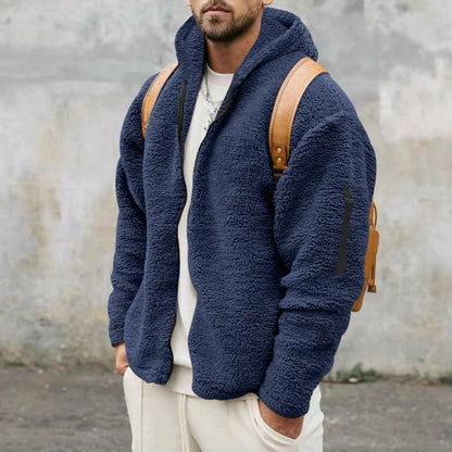 Noah – Cozy Sherpa Zip-Up Hoodie Jacket for Men