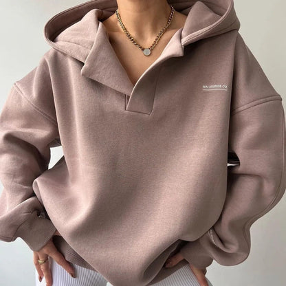 Mila - Bluza damska oversize z kapturem