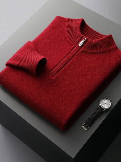 Mateo – Refined Half-Zip Knit Jumper for Men