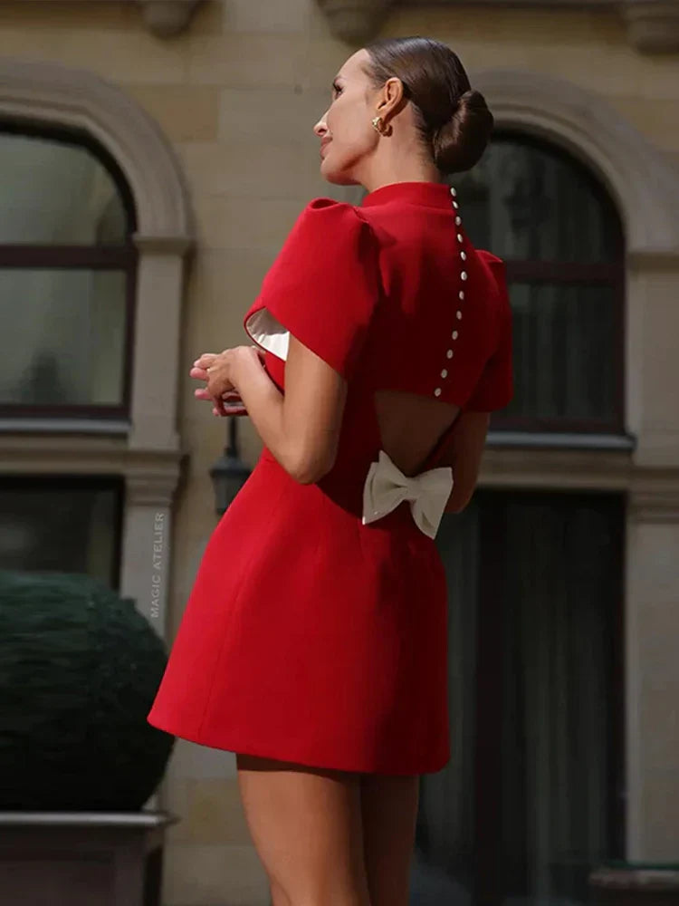 Elva | Mini vestido rojo trendy para mujeres