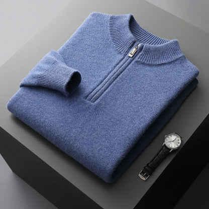Mateo – Refined Half-Zip Knit Jumper for Men