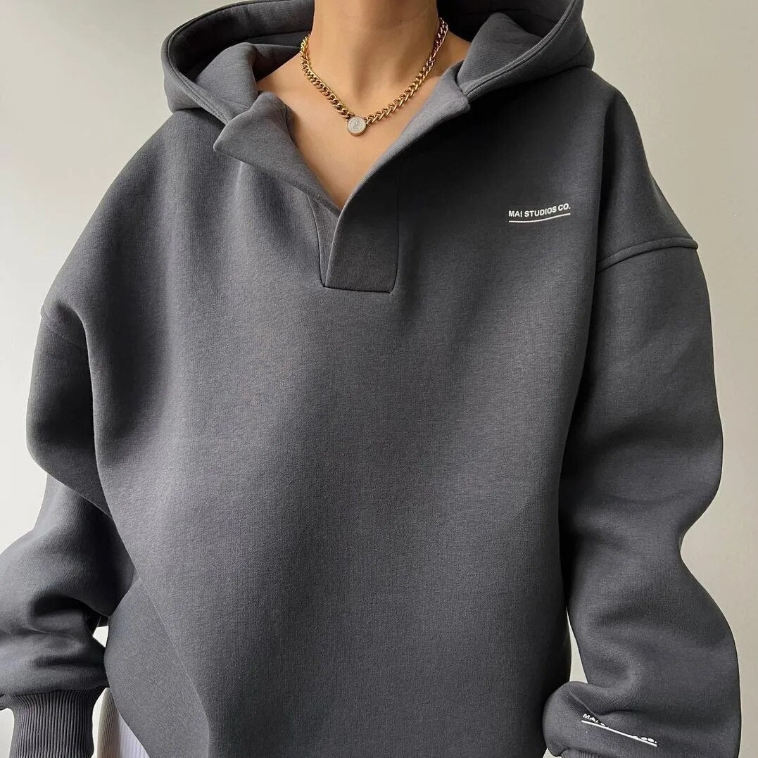 Mila - Bluza damska oversize z kapturem