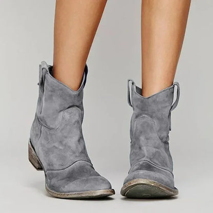 Willow – Relaxed Western Ankle Boots Womenswear