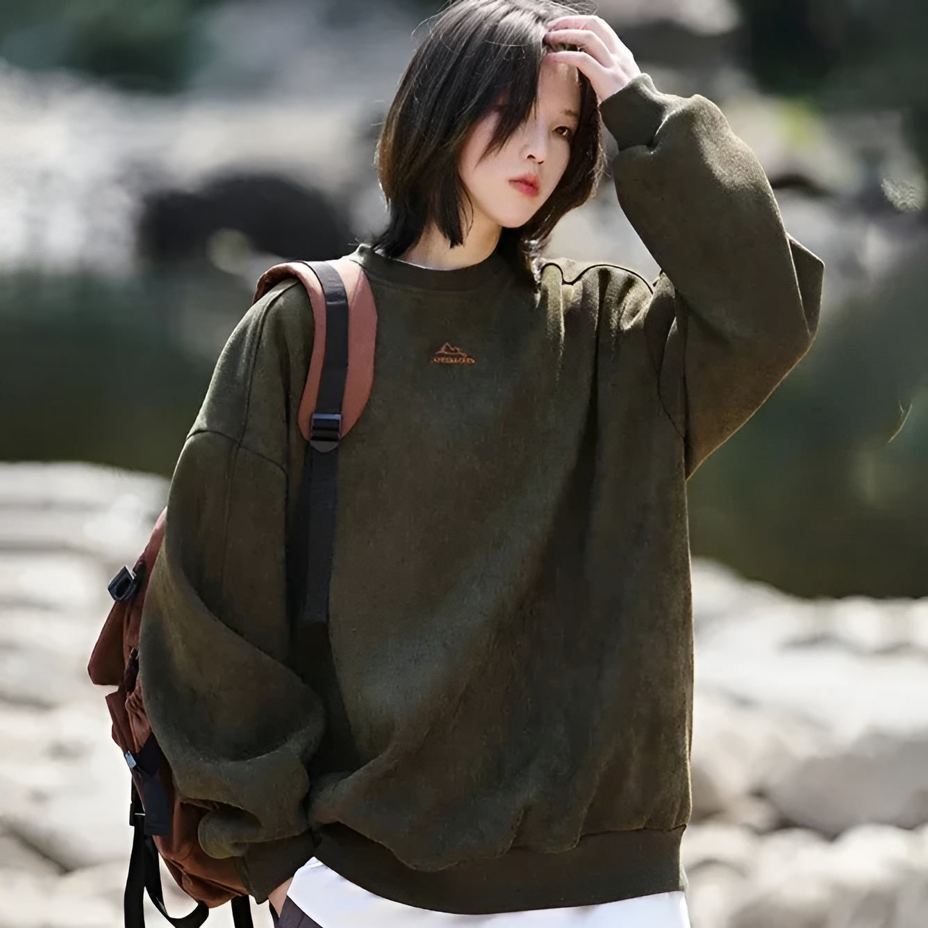 Nora – Soft-Textured Outdoor Sweatshirt for Women