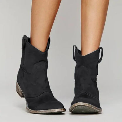 Willow – Relaxed Western Ankle Boots Womenswear