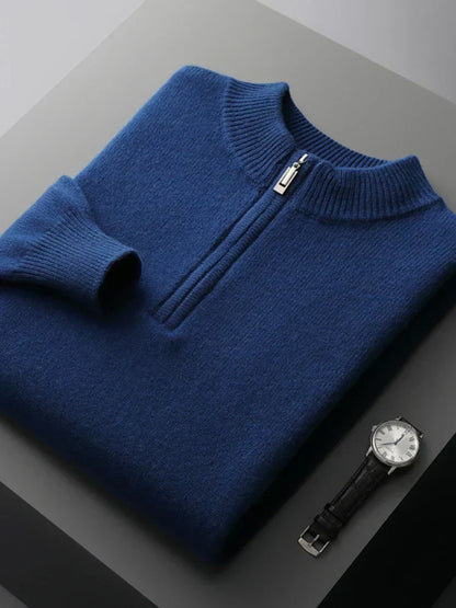 Mateo – Refined Half-Zip Knit Jumper for Men