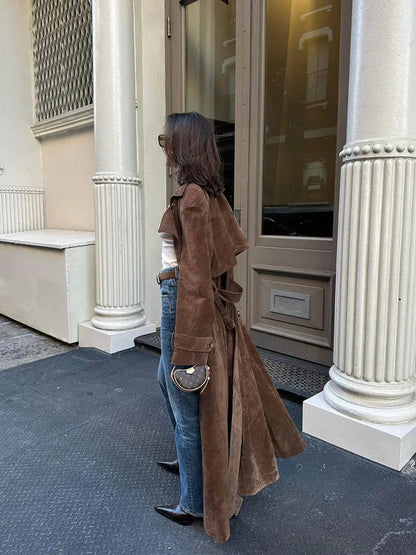 Karolina – Długi Płaszcz z Paskiem