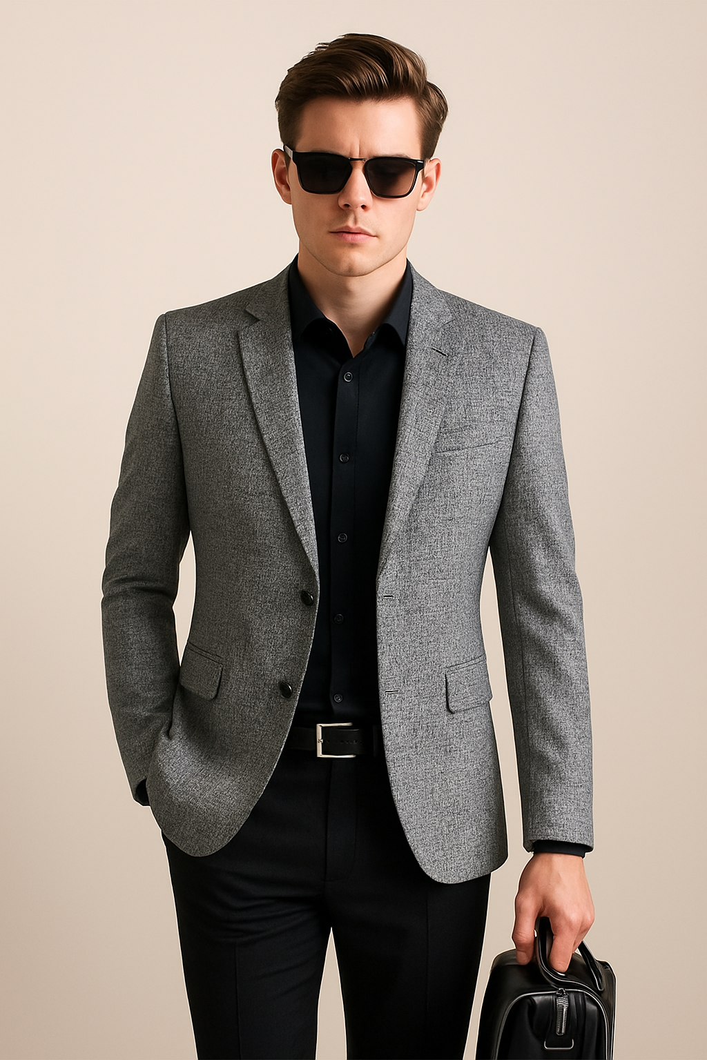 Sergio – Tailored Textured Three-Piece Suit Mens