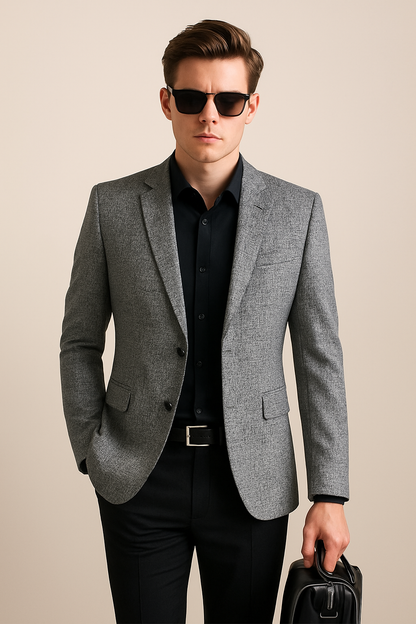 Sergio – Tailored Textured Three-Piece Suit Mens