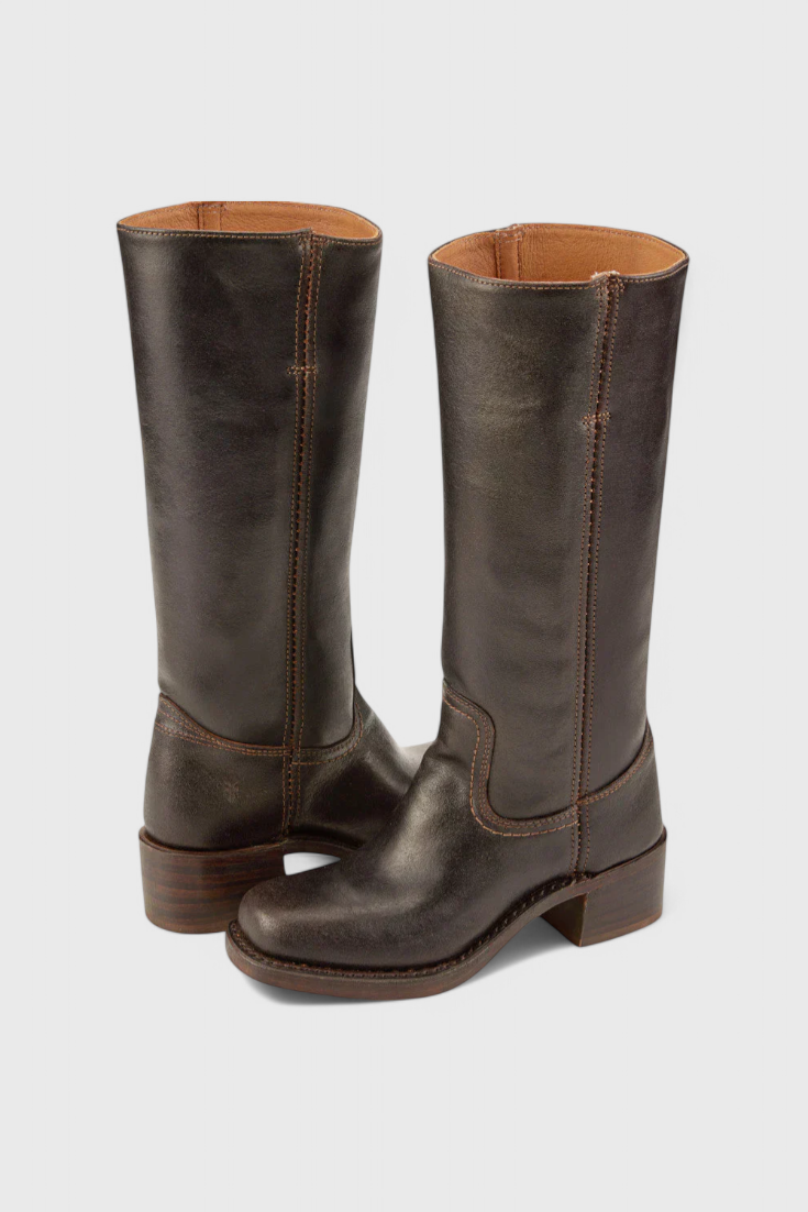 Mila – Classic Tall Leather Riding Boots for Women