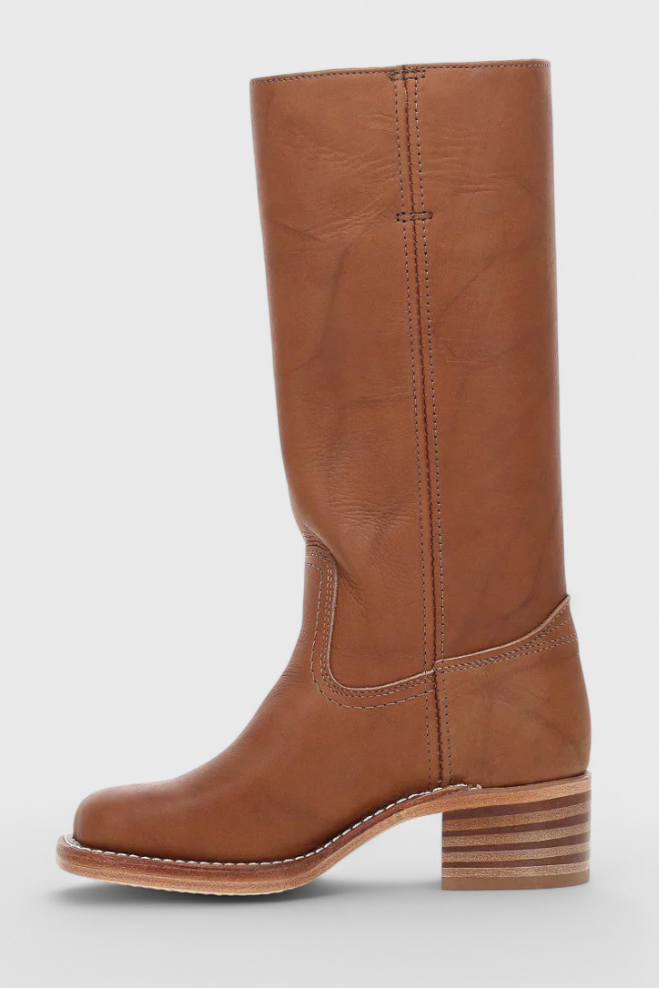 Mila – Classic Tall Leather Riding Boots for Women
