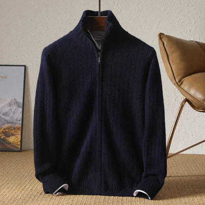 Oliver – Ribbed Half-Zip Knit Jumper for Men