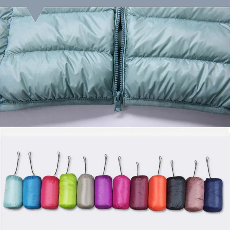 Klaudia – Lekka Pikowana Kurtka z Kapturem Damska