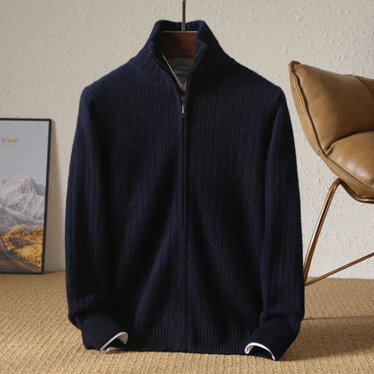 Oliver – Ribbed Half-Zip Knit Jumper for Men