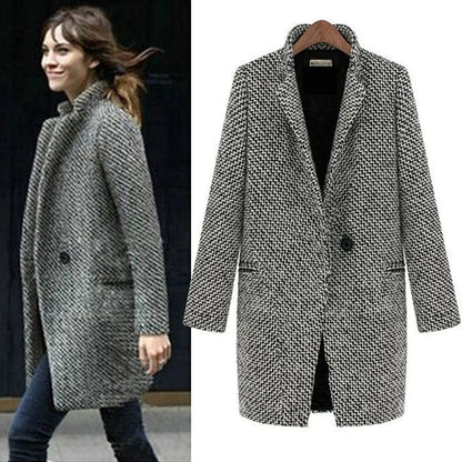 Claudia – Tailored Textured Women’s Wool Coat
