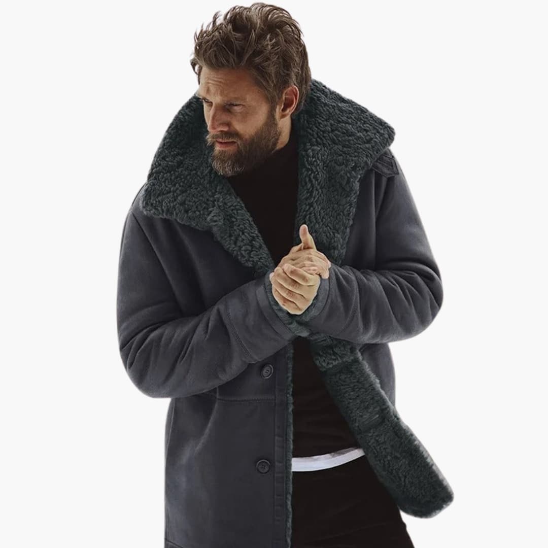Marcus – Faux Shearling Winter Overcoat